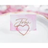 Rose gold hjerte bordkortholder