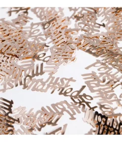 Rose gold Just Married konfetti