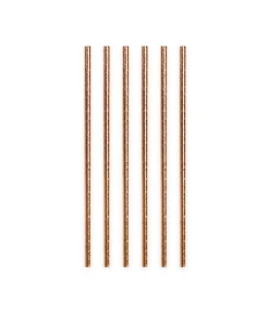 Rose gold papirsugerør, 20 stk.
