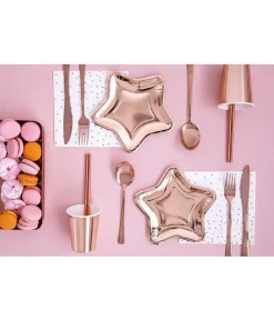 Rose gold stjerne tallerkner, metallic