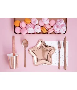 Rose gold stjerne tallerkner, metallic