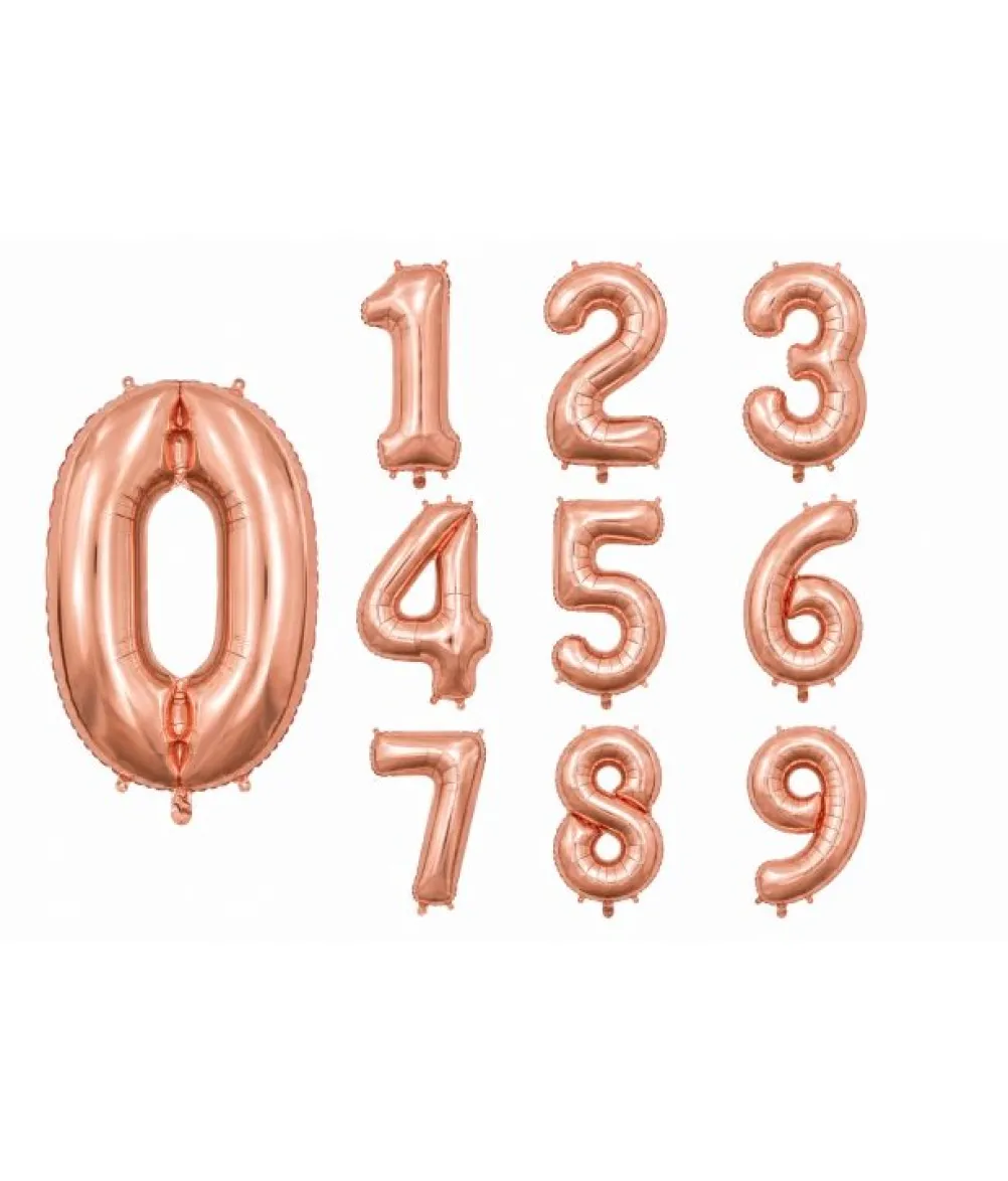 Rose gold talballoner, 41 cm