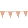 Rose gold vimpelguirlande med glimmer