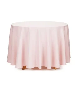 Rund dusty rosa stofdug, 230 cm