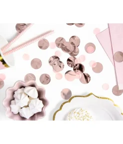 Rund rose gold konfetti