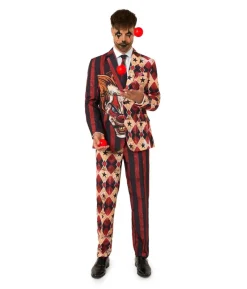 Scary red Clown jakkesæt