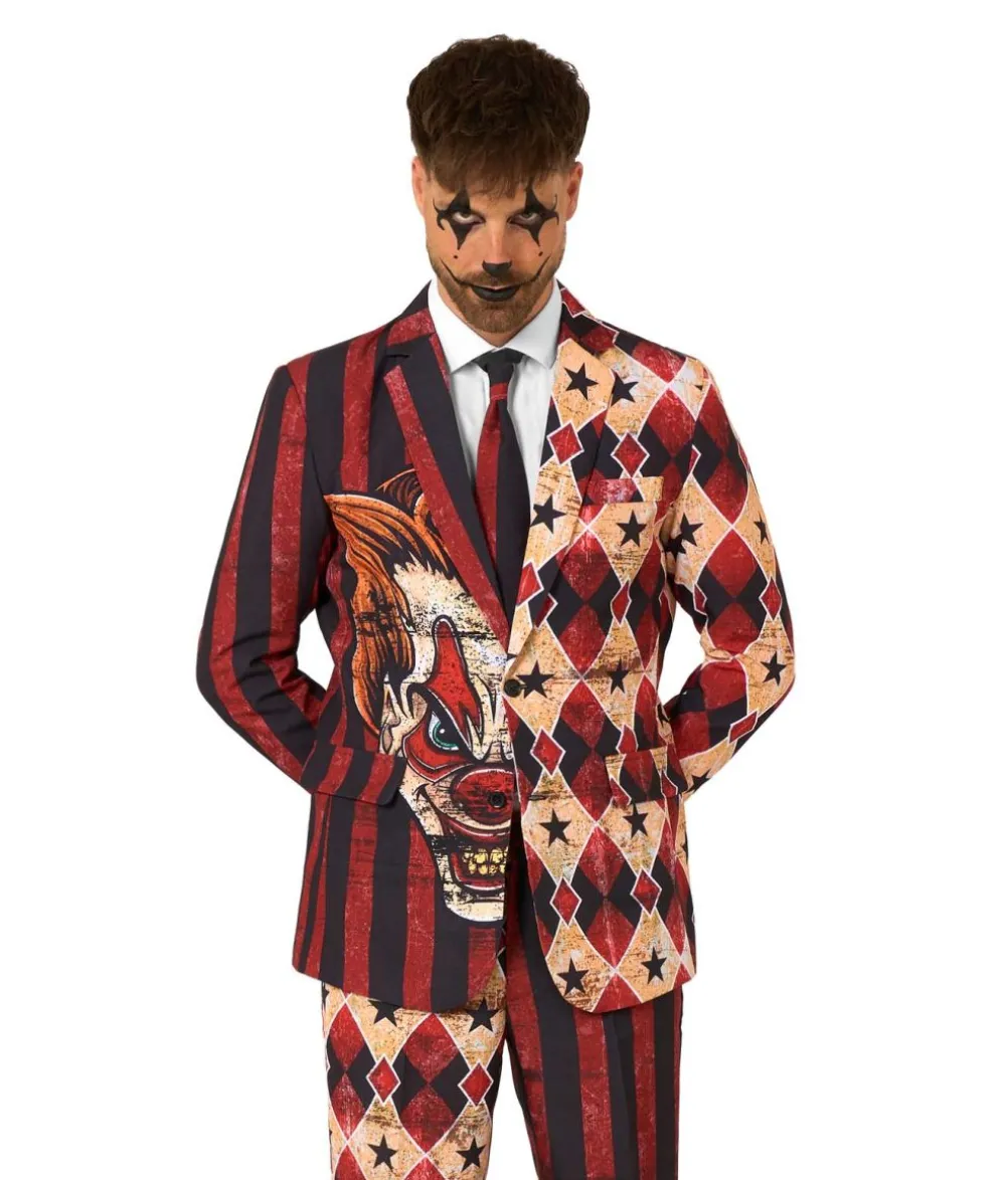 Scary red Clown jakkesæt