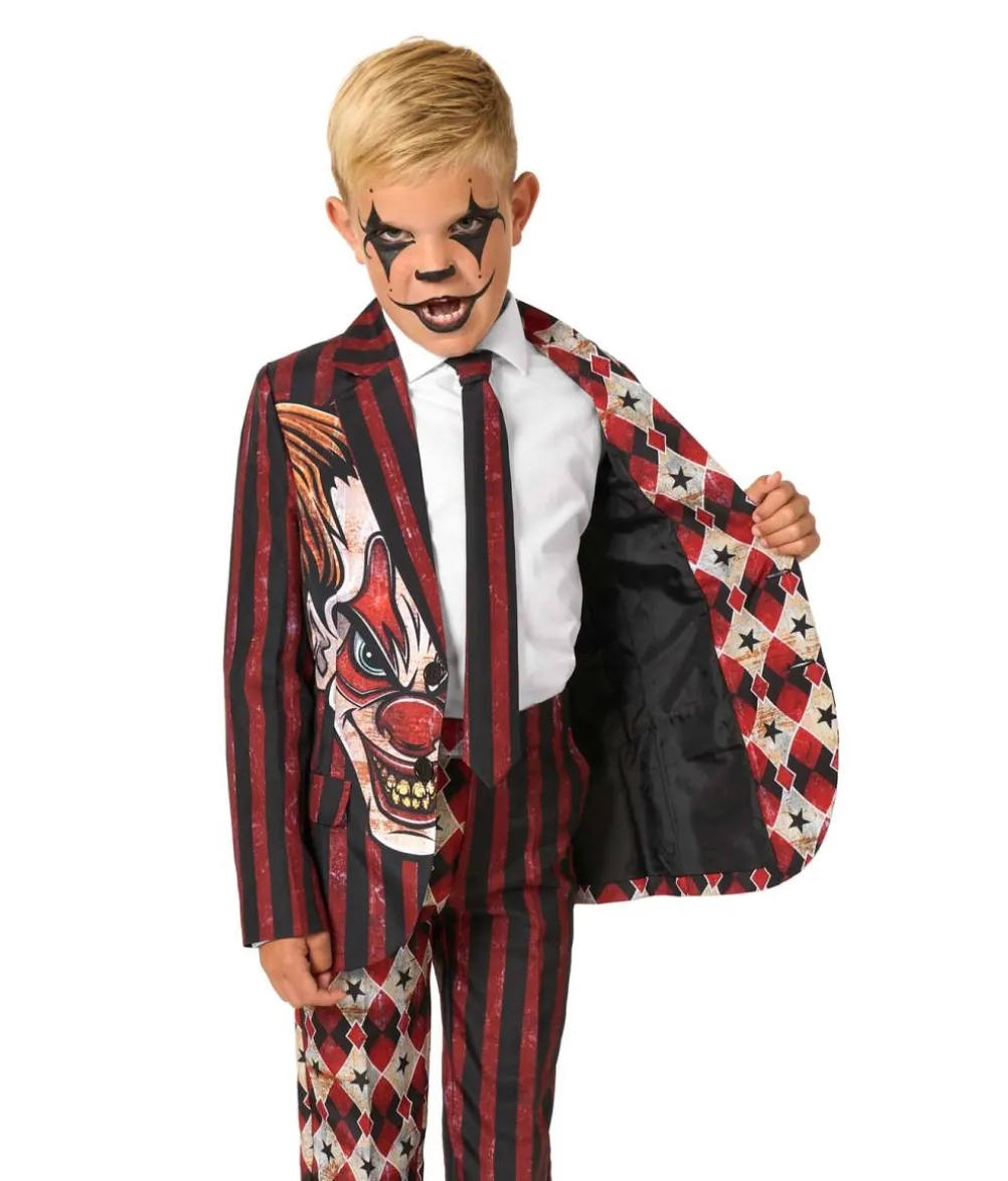 Scary red Clown jakkesæt