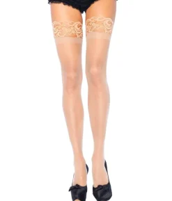Selvsiddende beige stockings