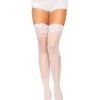 Selvsiddende hvide stockings