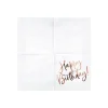 Servietter Happy Birthday, rose gold