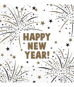 Servietter Happy New Year, 20 stk