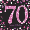 Servietter 70 år Pink Sparkling