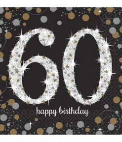 Servietter 60 år Sparkling