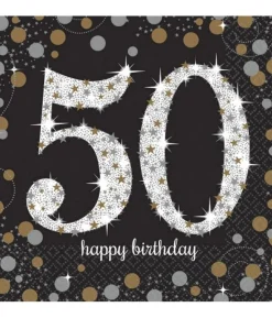 Servietter 50 år Sparkling
