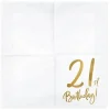 Servietter 21th birthday, guld