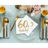 Servietter 60th birthday, guld