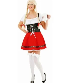 Sexy Dirndl rød og sort