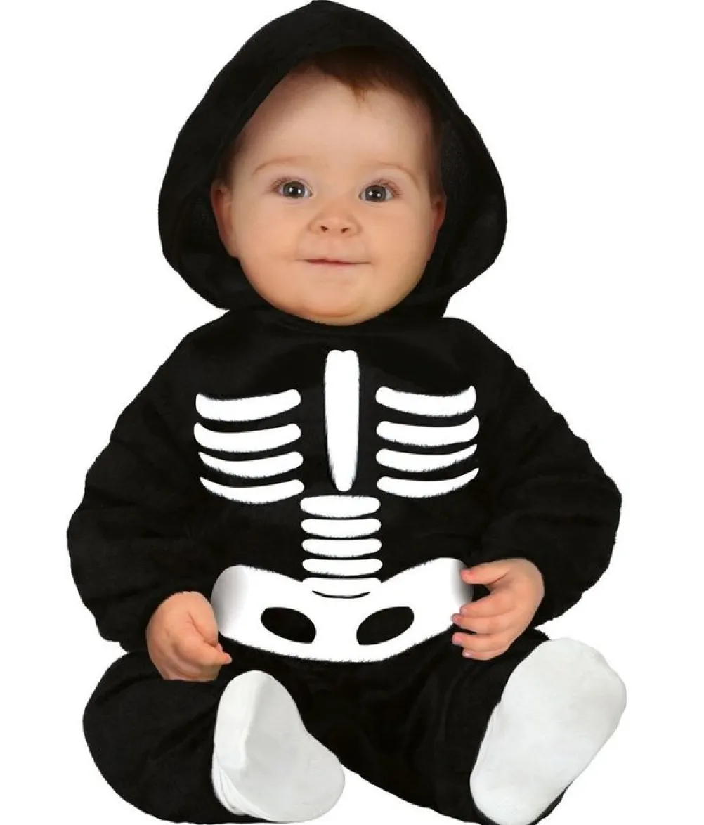 Skelet baby kostume