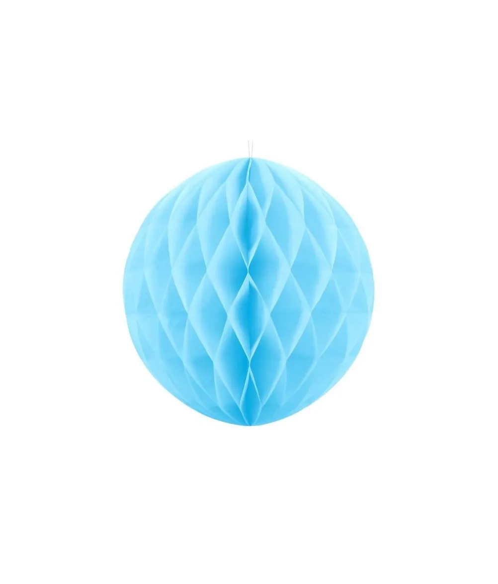 Skyblå papirvæv kugle, 20 cm