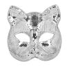 Sølv disko kattemaske