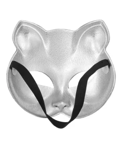 Sølv disko kattemaske