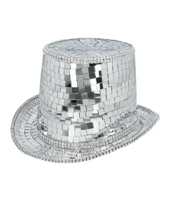 Sølv diskokugle hat