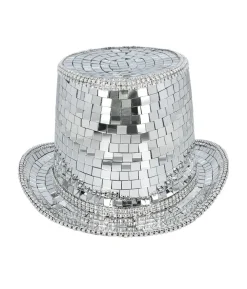Sølv diskokugle hat