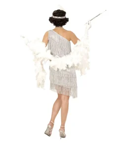 Sølv flapper kjole