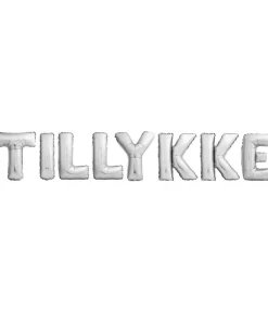 Sølv Folieballoner TILLYKKE