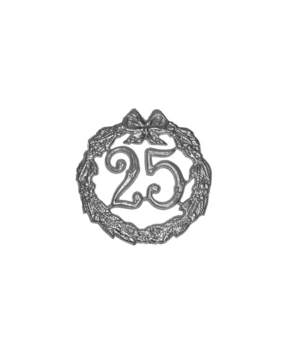 Sølv krans 25 år, 10 cm