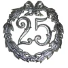 Sølv krans 25 år, 25 cm