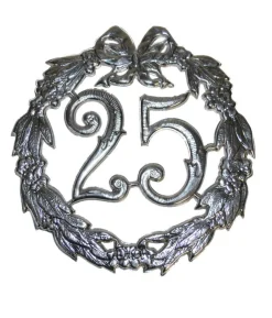 Sølv krans 25 år, 25 cm