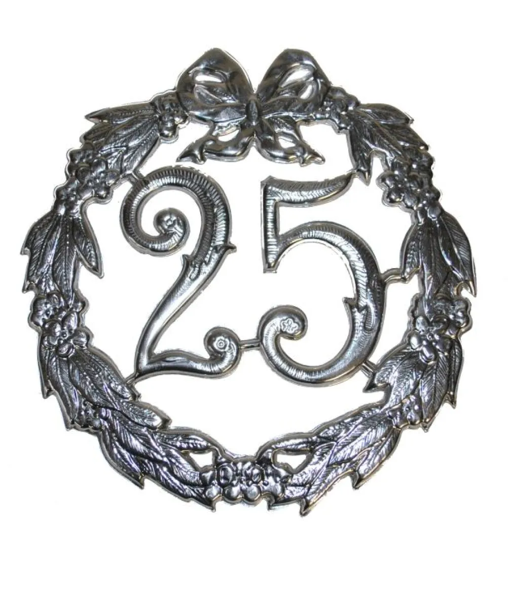 Sølv krans 25 år, 25 cm