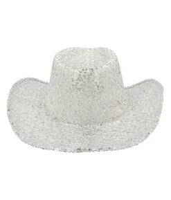 Sølv paillet Cowboyhat