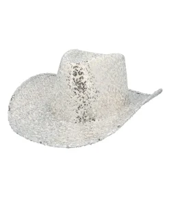 Sølv paillet Cowboyhat
