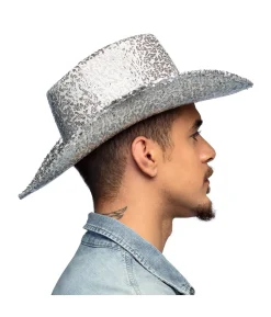 Sølv paillet Cowboyhat