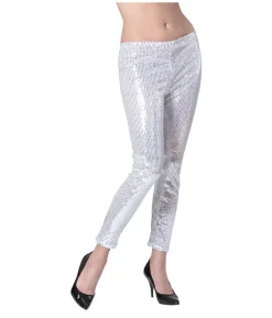 Sølv paillet leggings