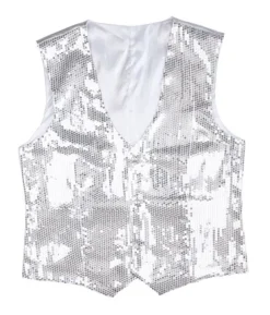 Sølv pailletvest