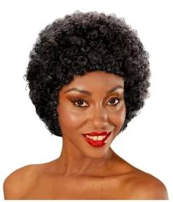 Sort afro paryk