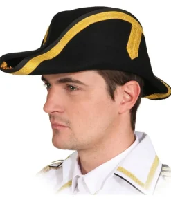 Sort Bicorn hat
