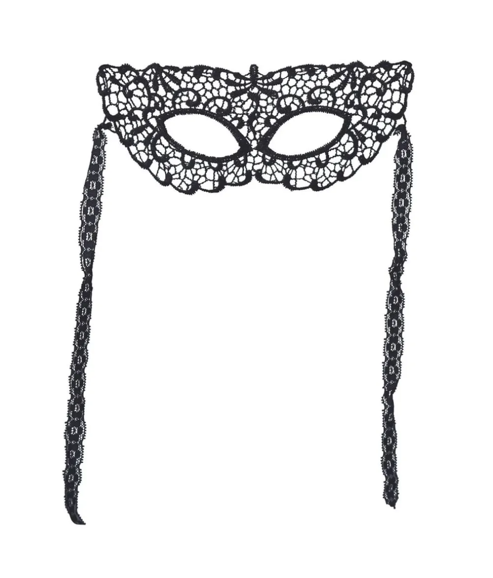 Sort blonde halvmaske