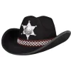 Sort cowboyhat, barn