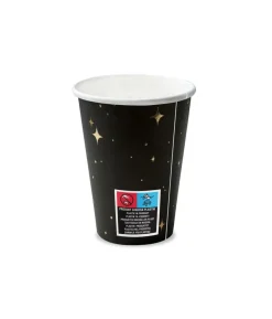 Sorte papkrus med guld stjerner
