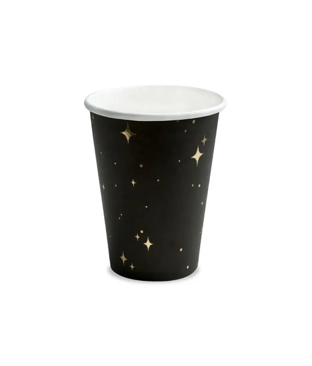 Sorte papkrus med guld stjerner