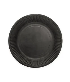 Sorte paptallerkner, 18cm 8 stk