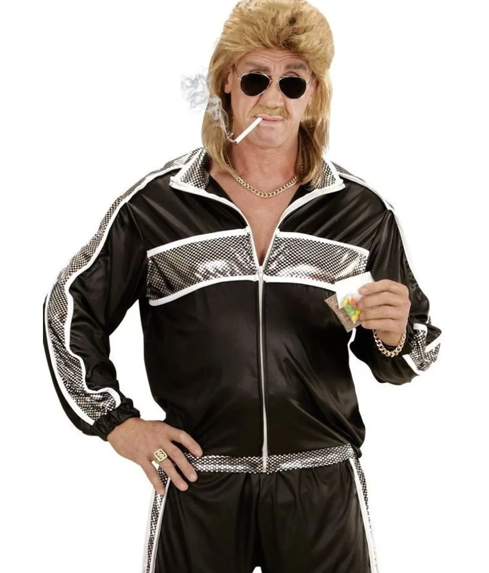 Sort 80er Joggingdragt