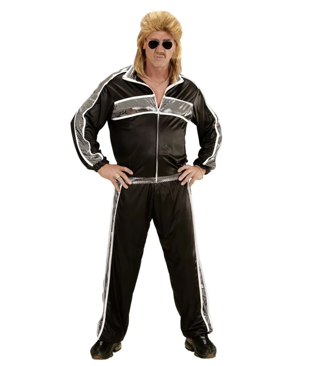 Sort 80er Joggingdragt
