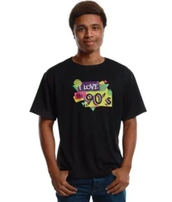 Sort 90er t-shirt