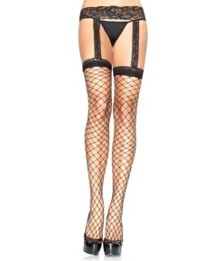 Sorte stockings med hofteholder